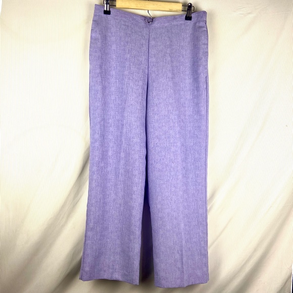 Alfred Dunner Pants Womens Large Classic Fit Pull On Straight Leg Wide Baggy NWT - Picture 1 of 11